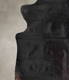 Solid Black Cowhide Rug #A22139