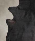 Solid Black Cowhide Rug #A22141