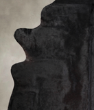 Solid Black Cowhide Rug #A22151