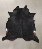 Solid Black Cowhide Rug #A22152