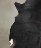 Solid Black Cowhide Rug #A22152