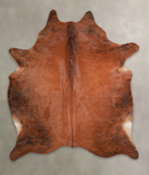 Solid Brown Cowhide Rug #A22165