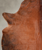 Solid Brown Cowhide Rug #A22165