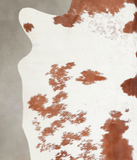 Brown and White Cowhide Rug #A22173