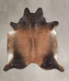 Brown with Red Cowhide Rug #A22181