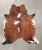 Chocolate and White Cowhide Rug #A22204