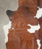 Chocolate and White Cowhide Rug #A22204