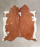 Brown and White Cowhide Rug #A22257