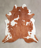 Brown and White Cowhide Rug #A22278