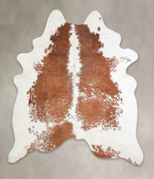 Brown and White Cowhide Rug #A22279