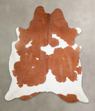Brown and White Cowhide Rug #A22282