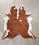 Brown and White Cowhide Rug #A22298