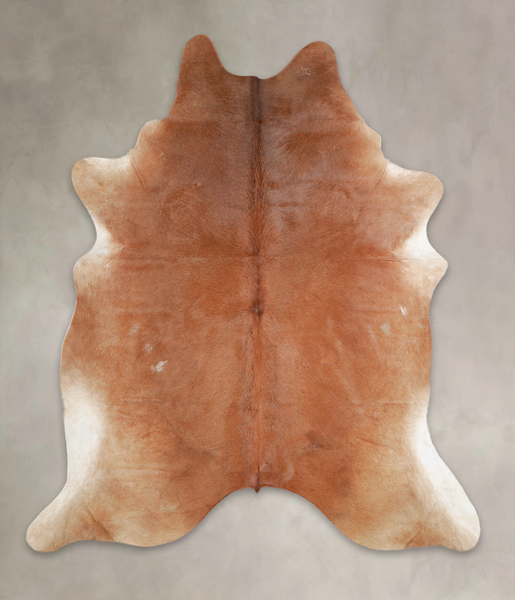 Solid Brown Cowhide Rug #A22304