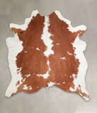 Brown and White Cowhide Rug #A22324