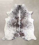 Salt and Pepper Brown Cowhide Rug #A22329