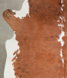 Brown and White Regular Cowhide Rug #A22335