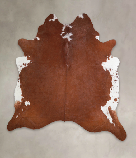Brown and White Regular Cowhide Rug #A22344