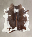 Chocolate and White Cowhide Rug #A22355