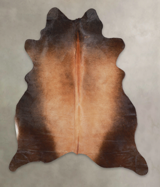 Brown with Red Cowhide Rug #A22361