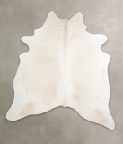 Beige and White Cowhide Rug #A22381
