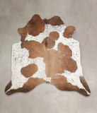 Brown and White Cowhide Rug #A22411