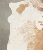 Beige and White Cowhide Rug #A22501
