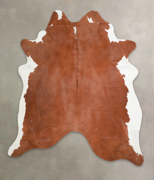 Brown and White Regular Cowhide Rug #A22545
