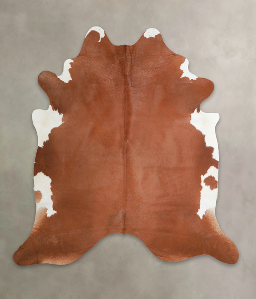Brown and White Regular Cowhide Rug #A22552