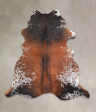 Salt and Pepper Brown Cowhide Rug #A22564