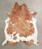 Brown and White Cowhide Rug #A22578