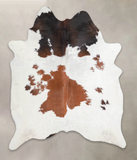 Chocolate and White Cowhide Rug #A22580