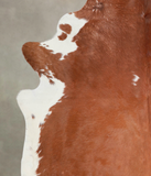 Brown and White Regular Cowhide Rug #A22858