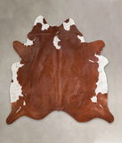 Brown and White Regular Cowhide Rug #A22863