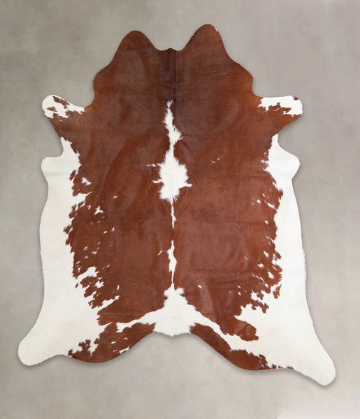 Brown and White Cowhide Rug #A22865