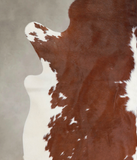 Brown and White Cowhide Rug #A22865