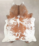Brown and White Cowhide Rug #A22874