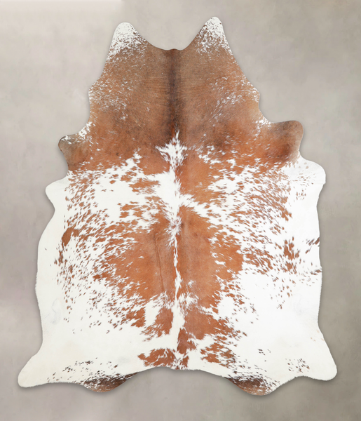 Brown and White Cowhide Rug #A22874