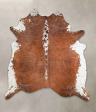Brown and White Regular Cowhide Rug #A22959