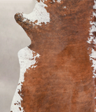 Brown and White Regular Cowhide Rug #A22959