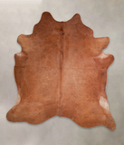 Solid Brown Cowhide Rug #A22979