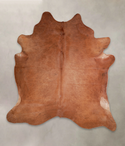 Solid Brown Cowhide Rug #A22979