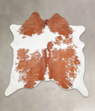 Brown and White Cowhide Rug #A23024