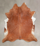 Brown and White Regular Cowhide Rug #A23033