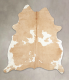 Beige and White Cowhide Rug #A23036