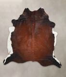 Brown with Red Cowhide Rug #A23050