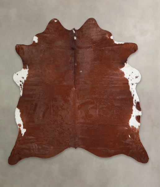 Brown with Red Cowhide Rug #A23052