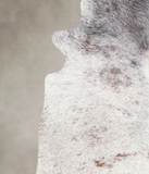 Salt and Pepper Brown Cowhide Rug #A23076