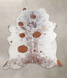 Salt and Pepper Brown Cowhide Rug #A23077