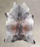 Salt and Pepper Brown Cowhide Rug #A23078