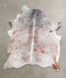 Salt and Pepper Brown Cowhide Rug #A23107
